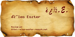 Éles Eszter névjegykártya