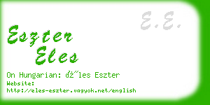 eszter eles business card